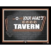 Black San Francisco Giants 12'' x 16'' Personalized Framed Neon Tavern Print