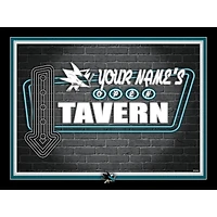 San Jose Sharks 12'' x 16'' Personalized Framed Neon Tavern Print