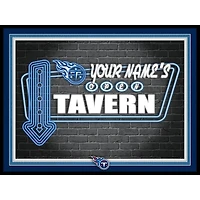 Black Tennessee Titans 12'' x 16'' Personalized Framed Neon Tavern Print