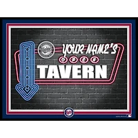Black Minnesota Twins 12'' x 16'' Personalized Framed Neon Tavern Print