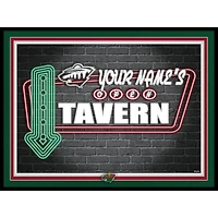 Minnesota Wild 12'' x 16'' Personalized Framed Neon Tavern Print