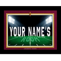 Black Arizona State Sun Devils 12'' x 16'' Personalized Framed Field Spotlight Print