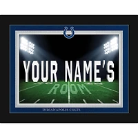 Black Indianapolis Colts 12'' x 16'' Personalized Framed Field Spotlight Print