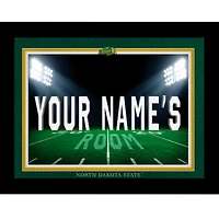 Black NDSU Bison 12'' x 16'' Personalized Framed Field Spotlight Print