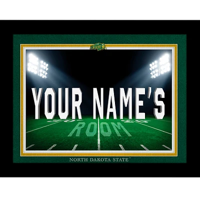 Black NDSU Bison 12'' x 16'' Personalized Framed Field Spotlight Print