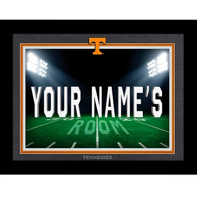 Black Tennessee Volunteers 12'' x 16'' Personalized Framed Field Spotlight Print