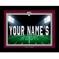 Black Texas A&M Aggies 12'' x 16'' Personalized Framed Field Spotlight Print
