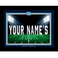 Black North Carolina Tar Heels 12'' x 16'' Personalized Framed Field Spotlight Print