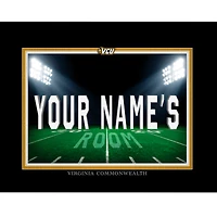 Black VCU Rams 12'' x 16'' Personalized Framed Field Spotlight Print