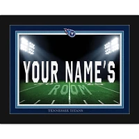 Black Tennessee Titans 12'' x 16'' Personalized Framed Field Spotlight Print