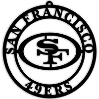 Black San Francisco 49ers 16'' Team Logo Cutout