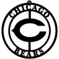 Black Chicago Bears 16'' Team Logo Cutout