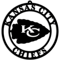 Black Kansas City Chiefs 16'' Team Logo Cutout