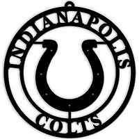 Black Indianapolis Colts 16'' Team Logo Cutout