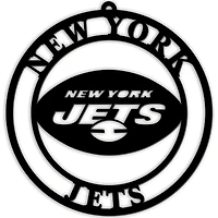 Black New York Jets 16'' Team Logo Cutout