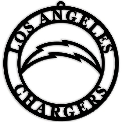 Black Los Angeles Chargers 16'' Team Logo Cutout