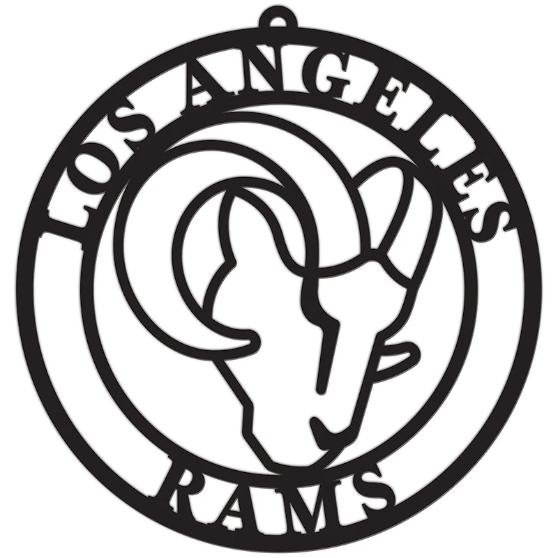 Black Los Angeles Rams 16'' Team Logo Cutout