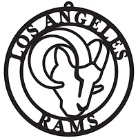 Black Los Angeles Rams 16'' Team Logo Cutout
