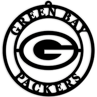 Black Green Bay Packers 16'' Team Logo Cutout