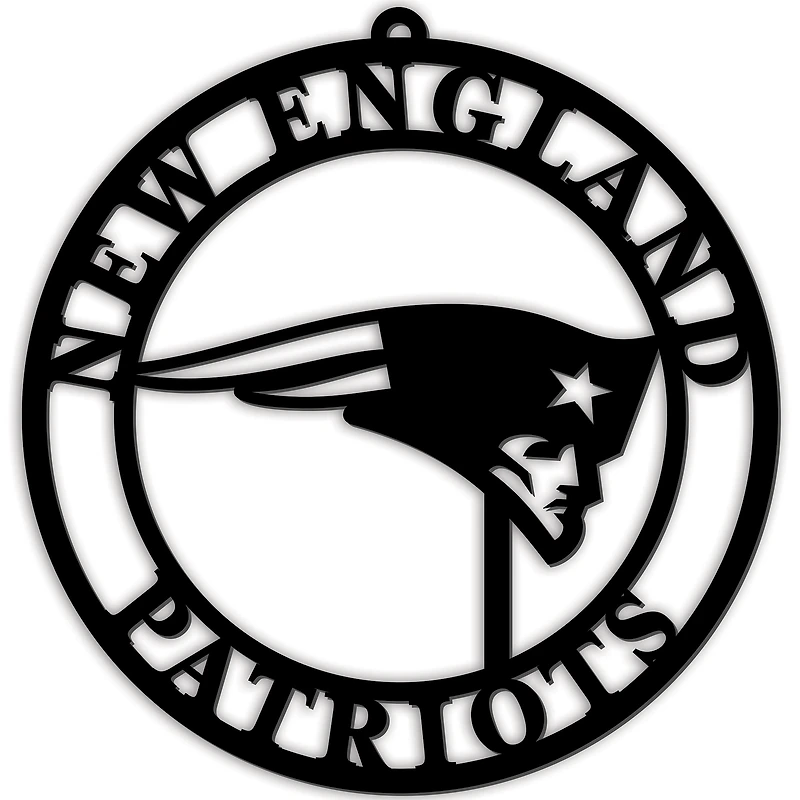 Black New England Patriots 16'' Team Logo Cutout