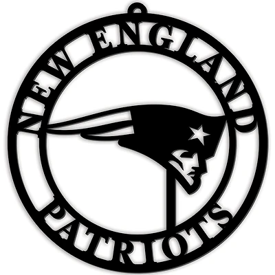 Black New England Patriots 16'' Team Logo Cutout