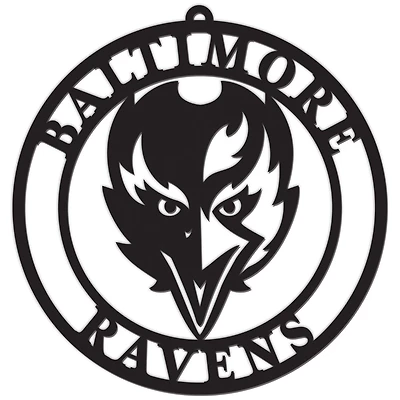 Black Baltimore Ravens 16'' Team Logo Cutout