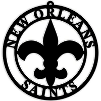 Black New Orleans Saints 16'' Team Logo Cutout