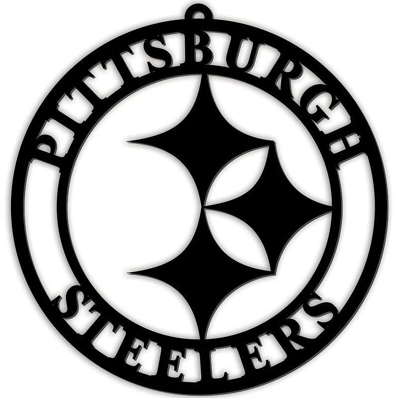 Black Pittsburgh Steelers 16'' Team Logo Cutout