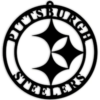 Black Pittsburgh Steelers 16'' Team Logo Cutout