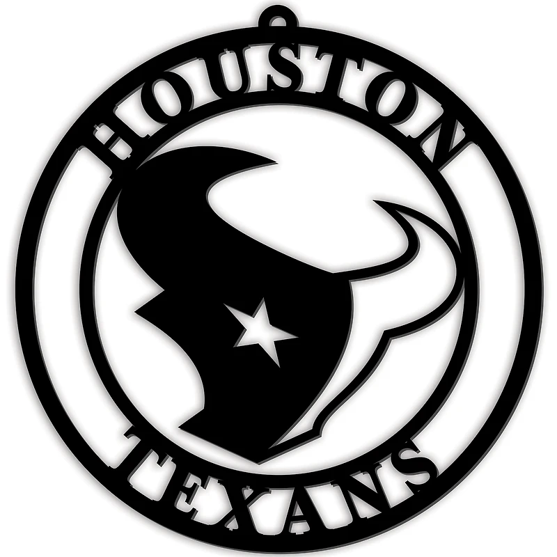 Black Houston Texans 16'' Team Logo Cutout