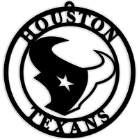 Black Houston Texans 16'' Team Logo Cutout
