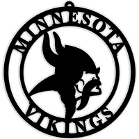 Black Minnesota Vikings 16'' Team Logo Cutout