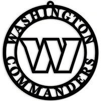 Black Washington Commanders 16'' Team Logo Cutout