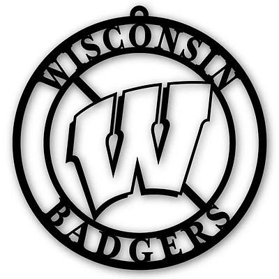 Black Wisconsin Badgers 16'' Team Logo Cutout