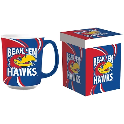 Kansas Jayhawks 14oz. Ceramic Mug with Matching Box