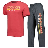 Men's Concepts Sport Cardinal/Charcoal USC Trojans Meter Top & Pants Sleep Set