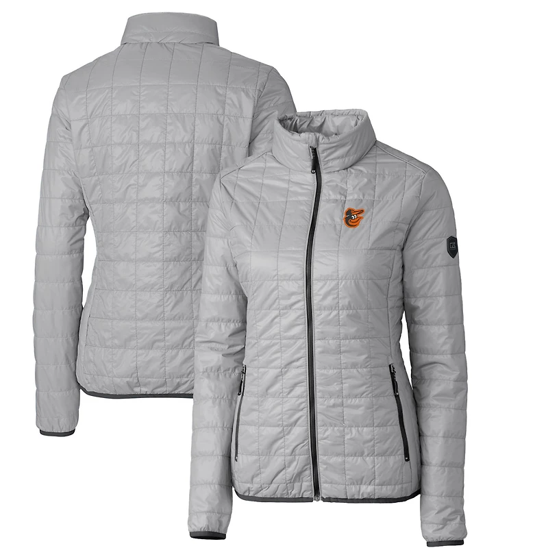Women's Cutter & Buck Baltimore Orioles Rainier PrimaLoft Eco Full-Zip Puffer Jacket