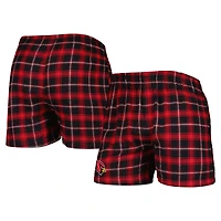 Men's Concepts Sport Black/Cardinal Arizona Cardinals Ledger Flannel Boxers