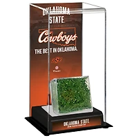 Oklahoma State Cowboys Tall Display Case with Game-Used Turf from Boone Pickens Stadium