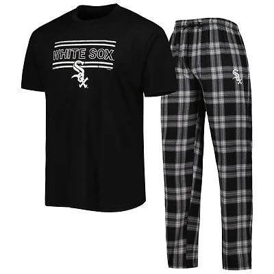Men's Concepts Sport Black/Gray Chicago White Sox Badge Top & Pants Sleep Set