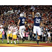 Trace McSorley Penn State Nittany Lions Unsigned Celebrates After Rushing for a 3-Yard Touchdown During the 2017 Rose Bowl Game Photograph
