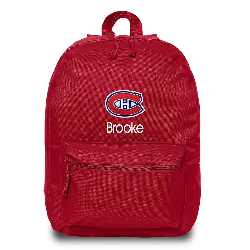 Red Montreal Canadiens Personalized Backpack