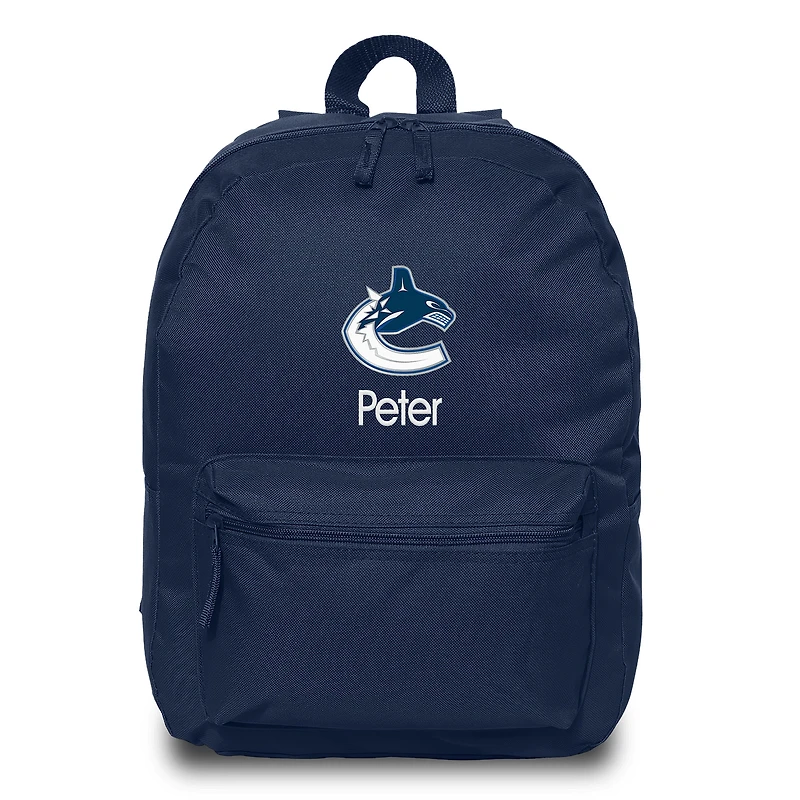 Navy Vancouver Canucks Personalized Backpack