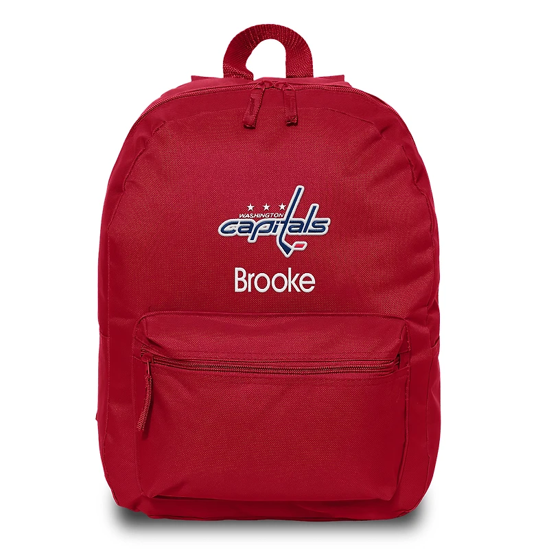 Red Washington Capitals Personalized Backpack