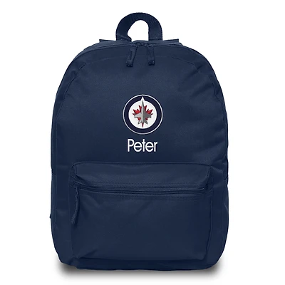 Navy Winnipeg Jets Personalized Backpack