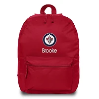 Red Winnipeg Jets Personalized Backpack