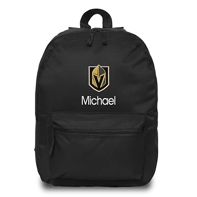 Black Vegas Golden Knights Personalized Backpack
