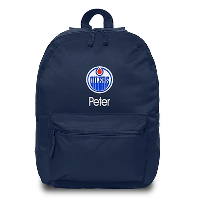 Navy Edmonton Oilers Personalized Backpack