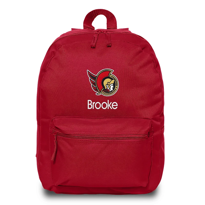 Red Ottawa Senators Personalized Backpack