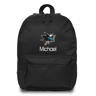 Black San Jose Sharks Personalized Backpack